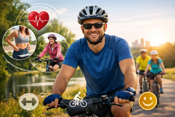 Benefits of cycling for fitness, heart health, and mental well-being